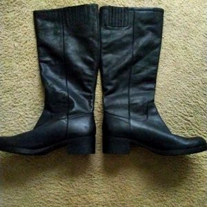 Lucky Brand Black Leather Riding Boots NWOT